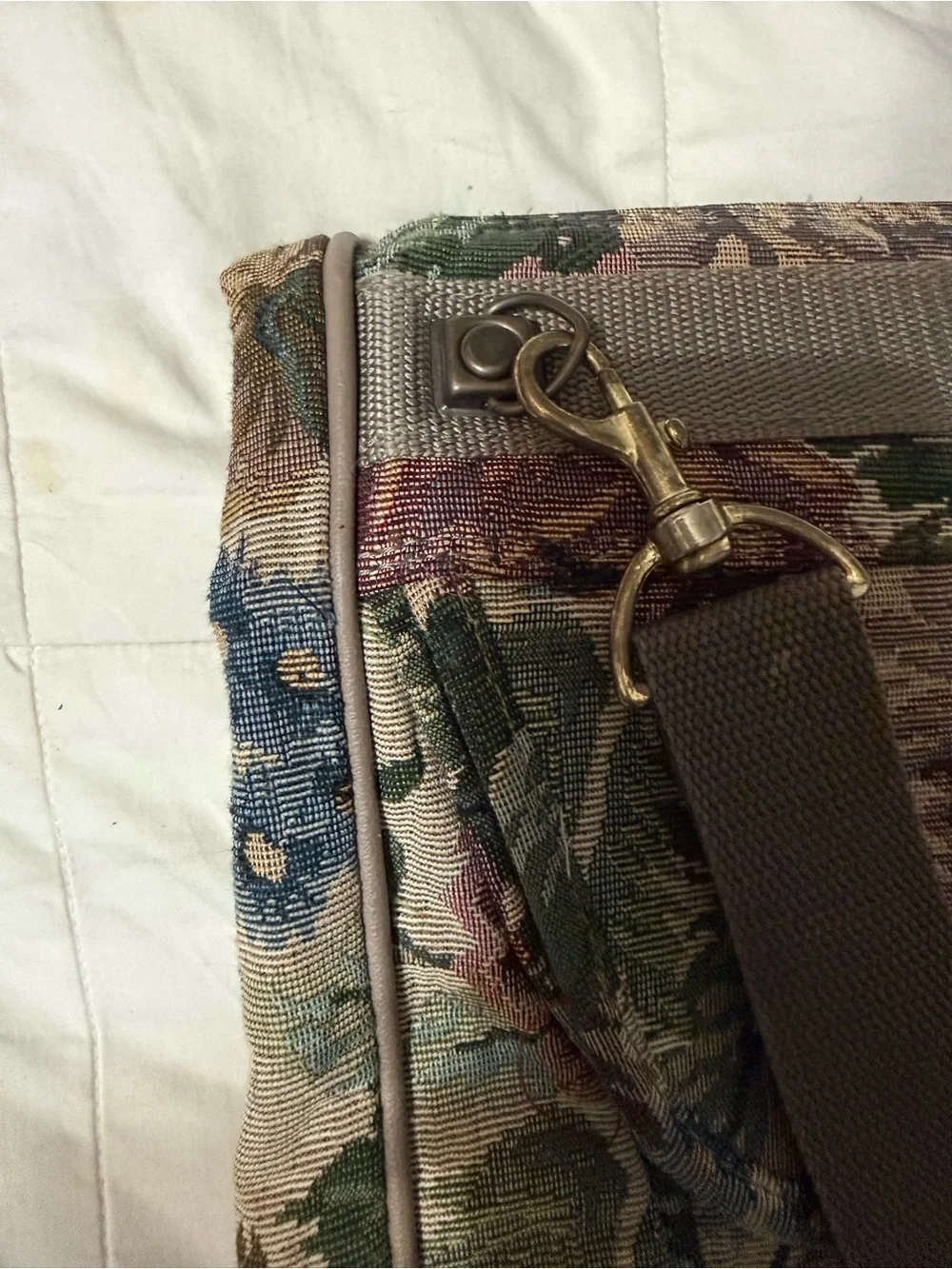 Vintage American Tourister Tapestry Floral Print  Garment Bag